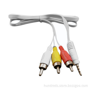 RCA Cable Assemblies, Used for Car DVD Players, Customized Length Welcomed